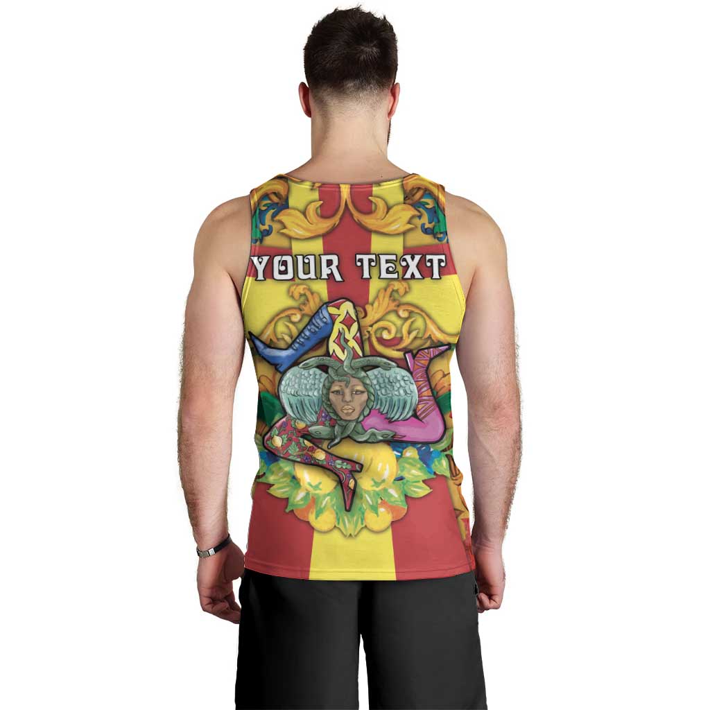 Personalized Italy Sicily Men Tank Top Gorgoneion Baroque Patterns - Wonder Print Shop