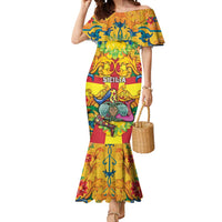 Personalized Italy Sicily Mermaid Dress Gorgoneion Baroque Patterns - Wonder Print Shop