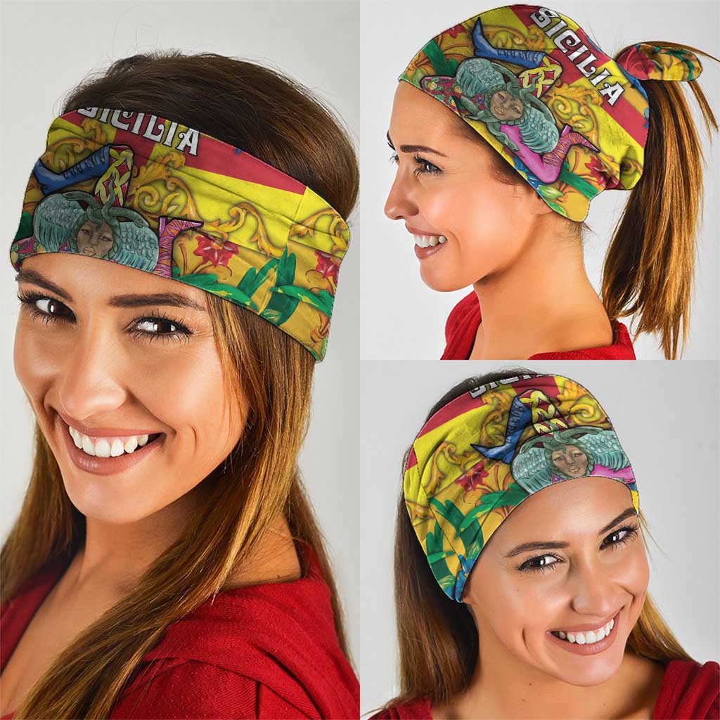 Italy Sicily Neck Gaiter Gorgoneion Baroque Patterns - Wonder Print Shop