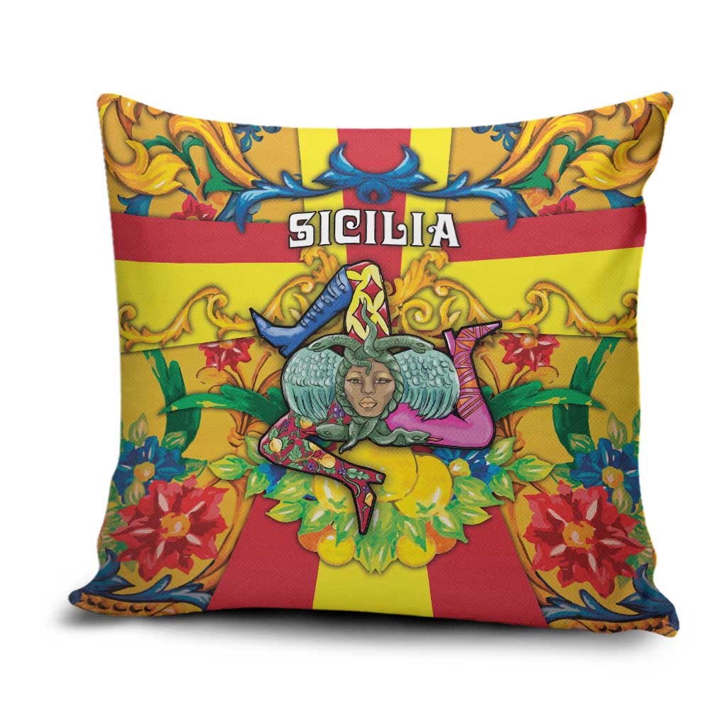 Italy Sicily Pillow Cover Gorgoneion Baroque Patterns - Wonder Print Shop
