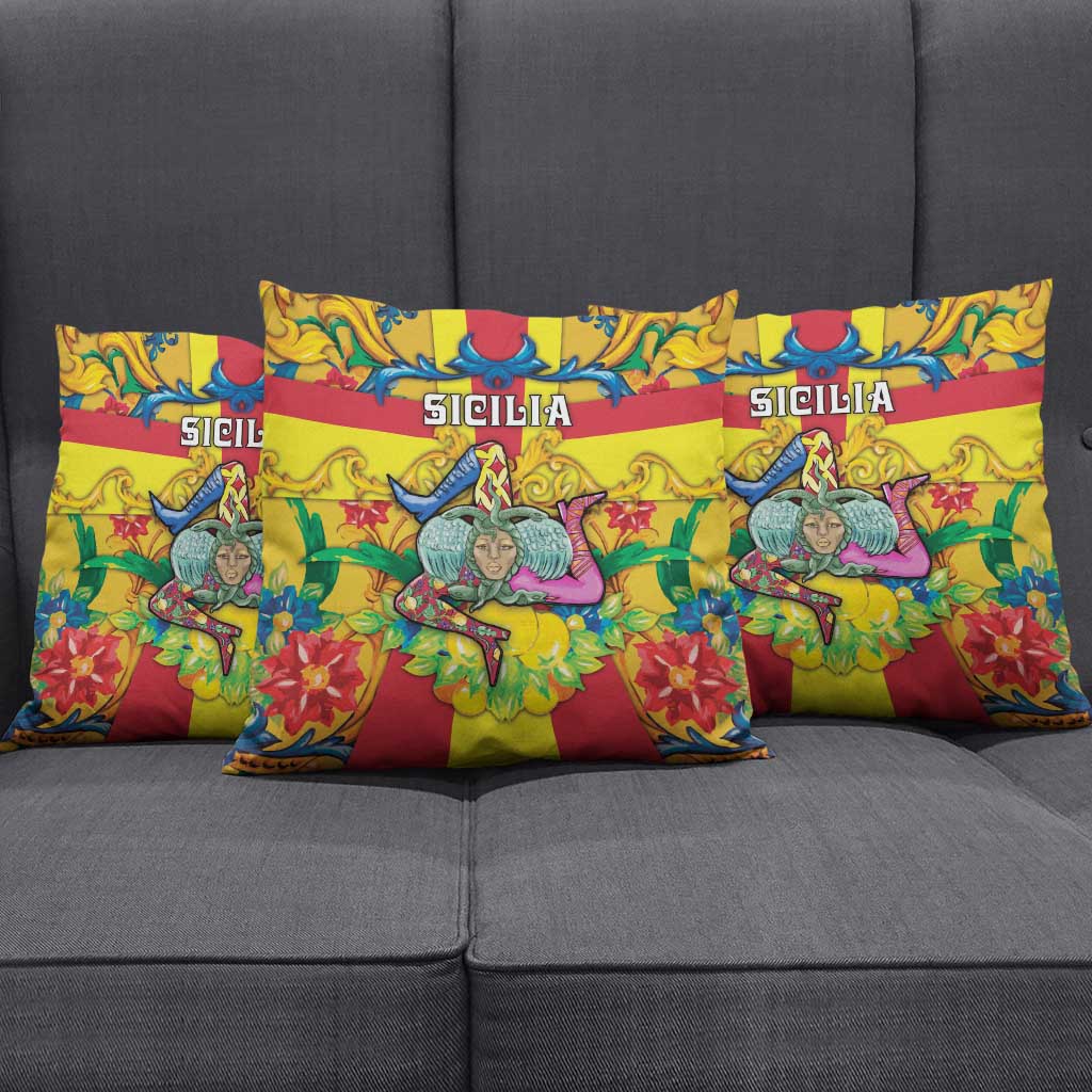 Italy Sicily Pillow Cover Gorgoneion Baroque Patterns - Wonder Print Shop