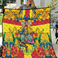 Italy Sicily Quilt Gorgoneion Baroque Patterns - Wonder Print Shop