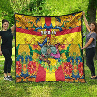 Italy Sicily Quilt Gorgoneion Baroque Patterns - Wonder Print Shop
