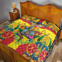 Italy Sicily Quilt Gorgoneion Baroque Patterns - Wonder Print Shop