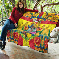 Italy Sicily Quilt Gorgoneion Baroque Patterns - Wonder Print Shop