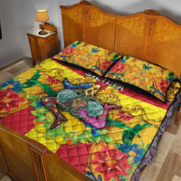 Italy Sicily Quilt Bed Set Gorgoneion Baroque Patterns - Wonder Print Shop