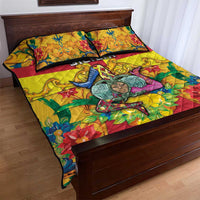 Italy Sicily Quilt Bed Set Gorgoneion Baroque Patterns - Wonder Print Shop