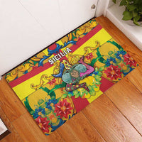 Italy Sicily Rubber Doormat Gorgoneion Baroque Patterns - Wonder Print Shop