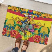 Italy Sicily Rubber Doormat Gorgoneion Baroque Patterns - Wonder Print Shop