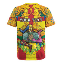 Personalized Italy Sicily Rugby Jersey Gorgoneion Baroque Patterns - Wonder Print Shop