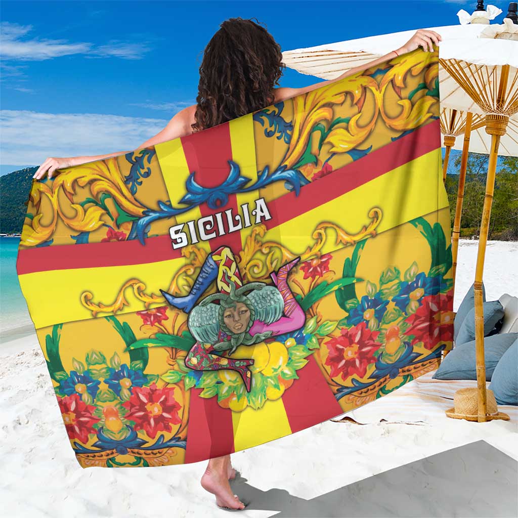 Italy Sicily Sarong Gorgoneion Baroque Patterns - Wonder Print Shop