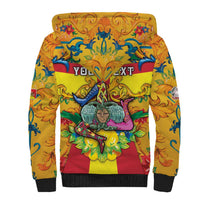 Personalized Italy Sicily Sherpa Hoodie Gorgoneion Baroque Patterns - Wonder Print Shop