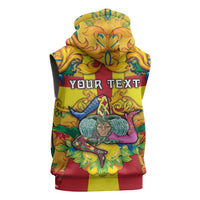 Personalized Italy Sicily Sleeveless Hoodie Gorgoneion Baroque Patterns - Wonder Print Shop