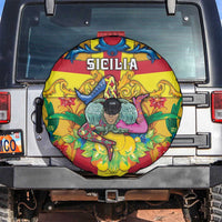 Italy Sicily Spare Tire Cover Gorgoneion Baroque Patterns - Wonder Print Shop