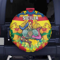 Italy Sicily Spare Tire Cover Gorgoneion Baroque Patterns - Wonder Print Shop