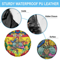 Italy Sicily Spare Tire Cover Gorgoneion Baroque Patterns - Wonder Print Shop