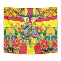 Italy Sicily Tapestry Gorgoneion Baroque Patterns - Wonder Print Shop