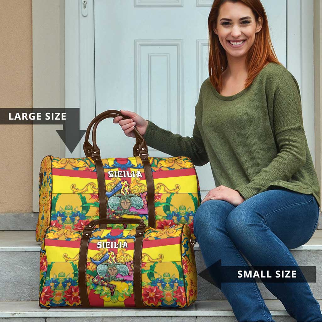 Italy Sicily Travel Bag Gorgoneion Baroque Patterns - Wonder Print Shop
