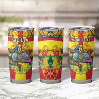 Personalized Italy Sicily Tumbler Cup Gorgoneion Baroque Patterns - Wonder Print Shop