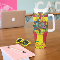 Personalized Italy Sicily Tumbler With Handle Gorgoneion Baroque Patterns - Wonder Print Shop