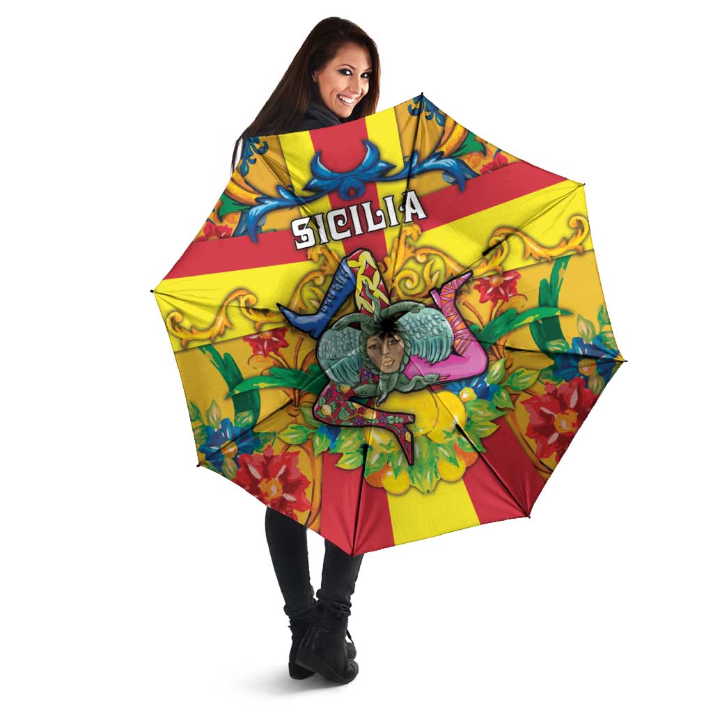 Italy Sicily Umbrella Gorgoneion Baroque Patterns - Wonder Print Shop