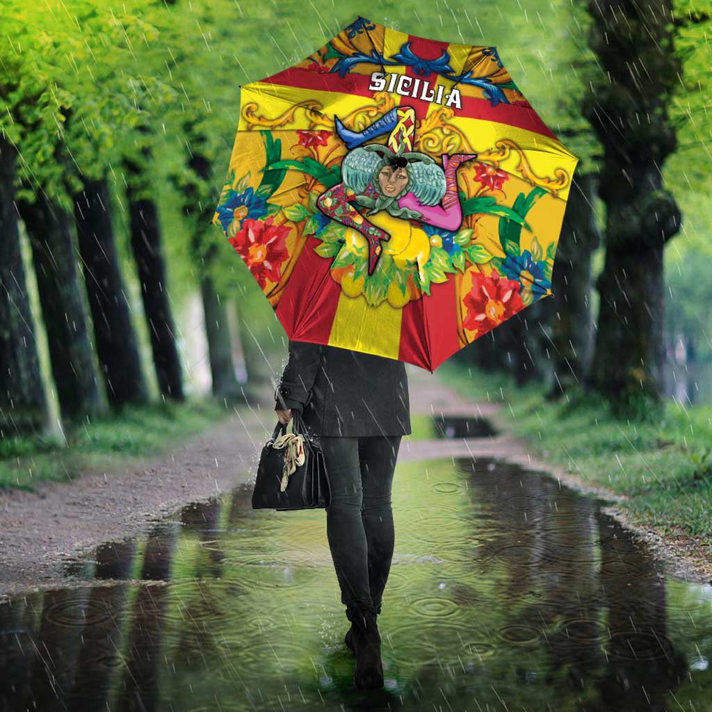 Italy Sicily Umbrella Gorgoneion Baroque Patterns - Wonder Print Shop