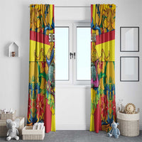 Italy Sicily Window Curtain Gorgoneion Baroque Patterns - Wonder Print Shop