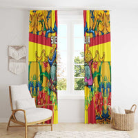 Italy Sicily Window Curtain Gorgoneion Baroque Patterns - Wonder Print Shop