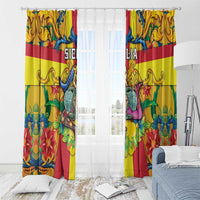 Italy Sicily Window Curtain Gorgoneion Baroque Patterns - Wonder Print Shop