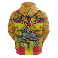 Personalized Italy Sicily Zip Hoodie Gorgoneion Baroque Patterns - Wonder Print Shop