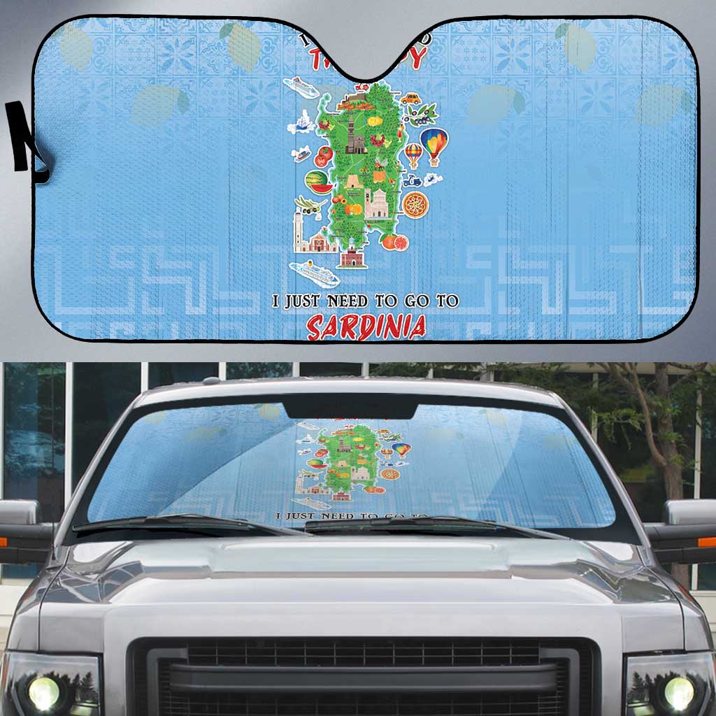 Italy Sardinia Auto Sun Shade I Don't Need Therapy - Wonder Print Shop