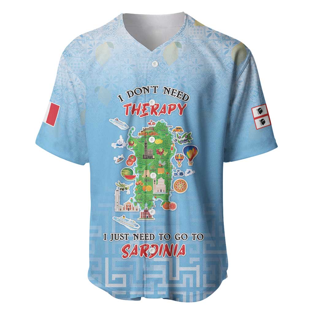 Personalized Italy Sardinia Baseball Jersey I Don't Need Therapy - Wonder Print Shop