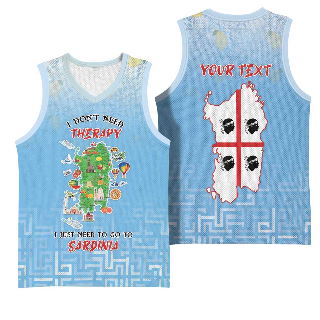 Personalized Italy Sardinia Basketball Jersey I Don't Need Therapy - Wonder Print Shop