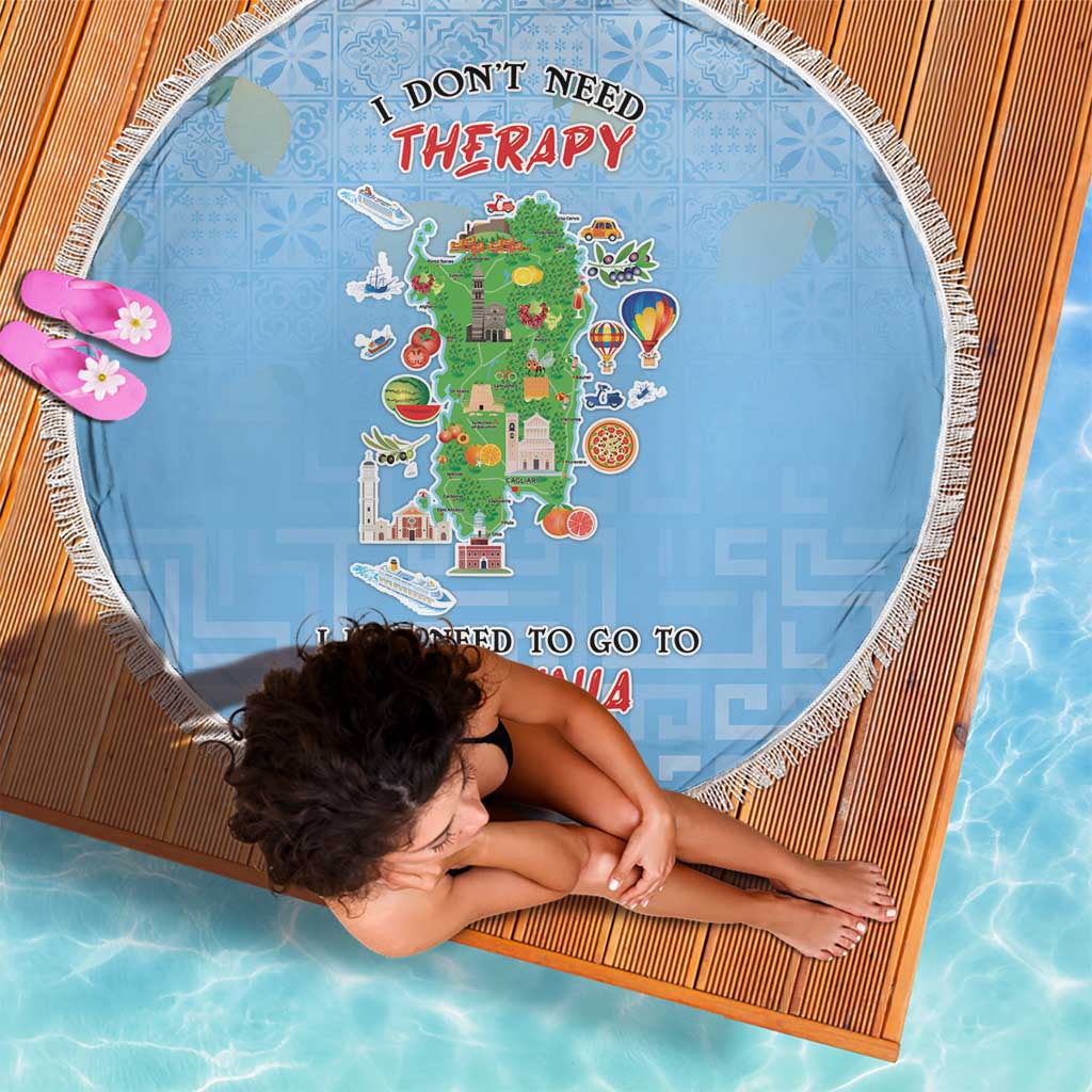 Italy Sardinia Beach Blanket I Don't Need Therapy - Wonder Print Shop