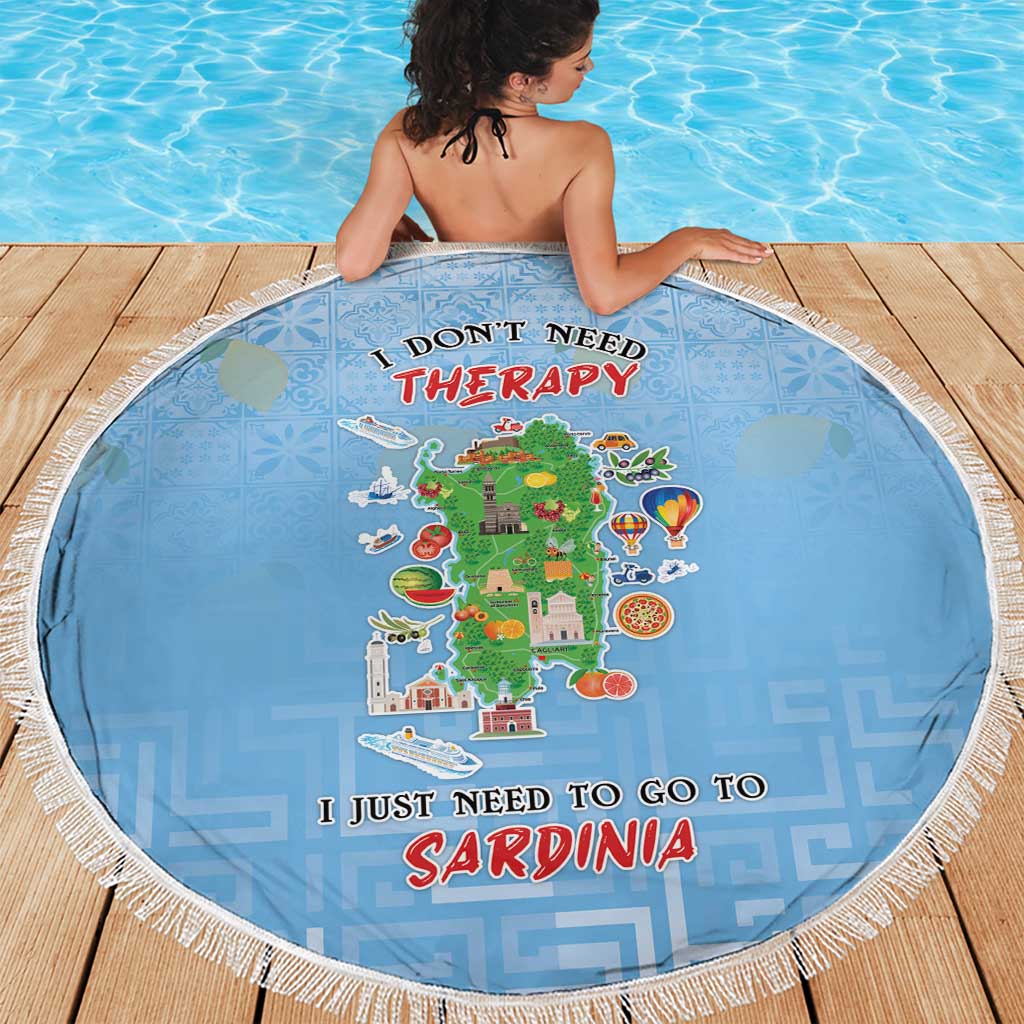 Italy Sardinia Beach Blanket I Don't Need Therapy - Wonder Print Shop