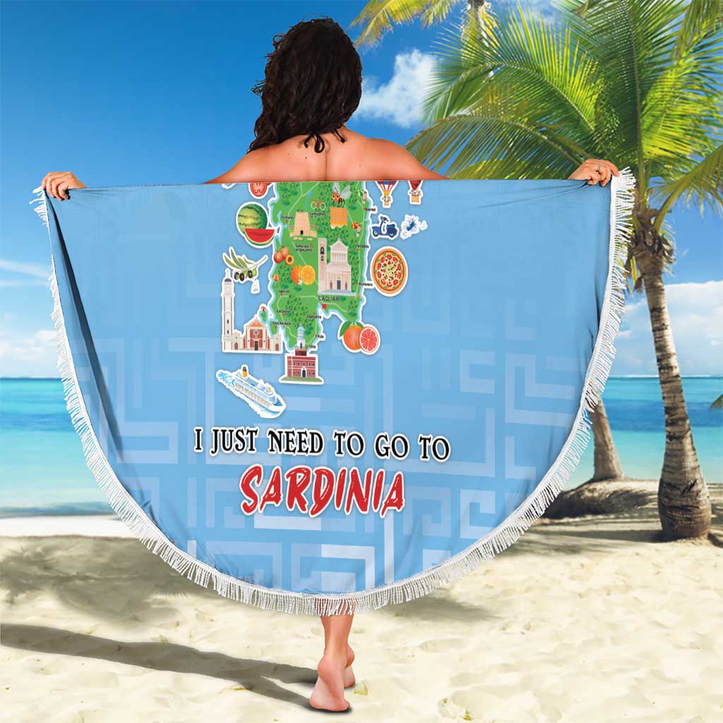 Italy Sardinia Beach Blanket I Don't Need Therapy - Wonder Print Shop