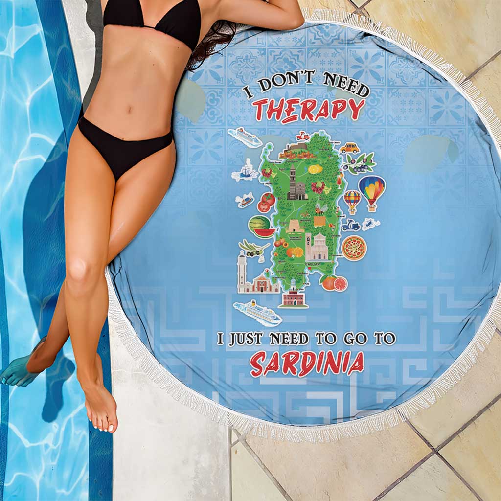 Italy Sardinia Beach Blanket I Don't Need Therapy - Wonder Print Shop
