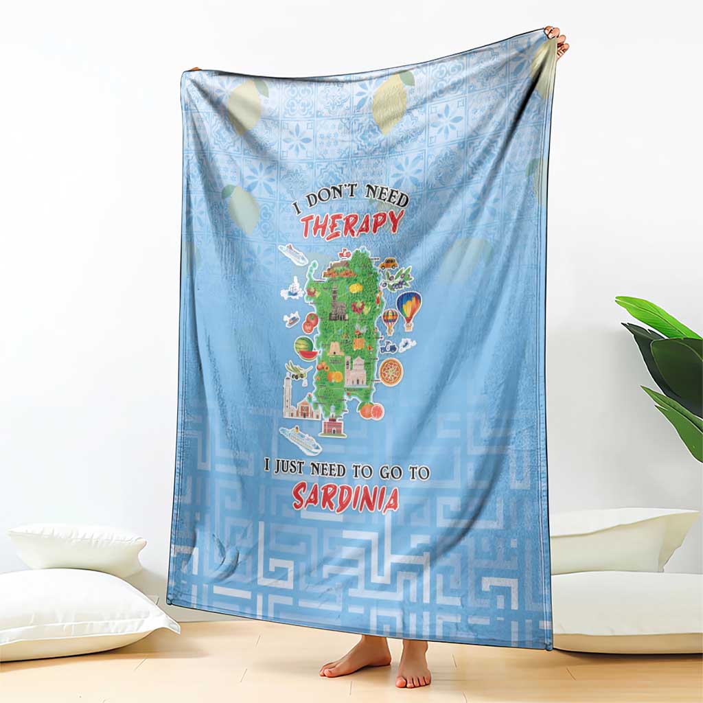 Italy Sardinia Blanket I Don't Need Therapy - Wonder Print Shop
