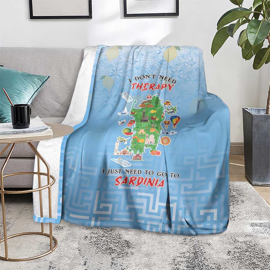Italy Sardinia Blanket I Don't Need Therapy - Wonder Print Shop