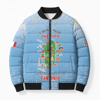 Personalized Italy Sardinia Bomber Puffer Jacket I Don't Need Therapy - Wonder Print Shop