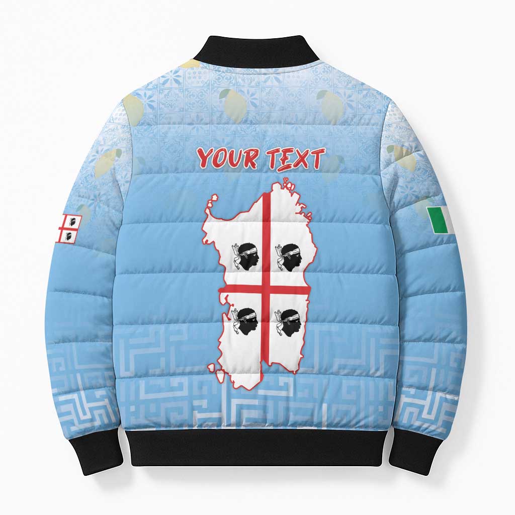 Personalized Italy Sardinia Bomber Puffer Jacket I Don't Need Therapy - Wonder Print Shop
