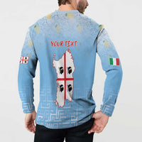 Personalized Italy Sardinia Button Sweatshirt I Don't Need Therapy - Wonder Print Shop
