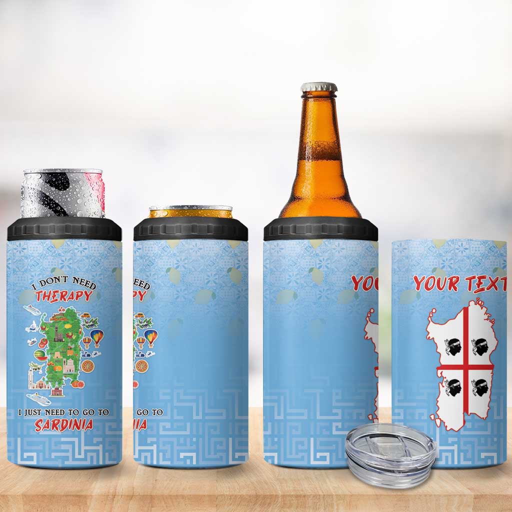 Personalized Italy Sardinia 4 in 1 Can Cooler Tumbler I Don't Need Therapy - Wonder Print Shop
