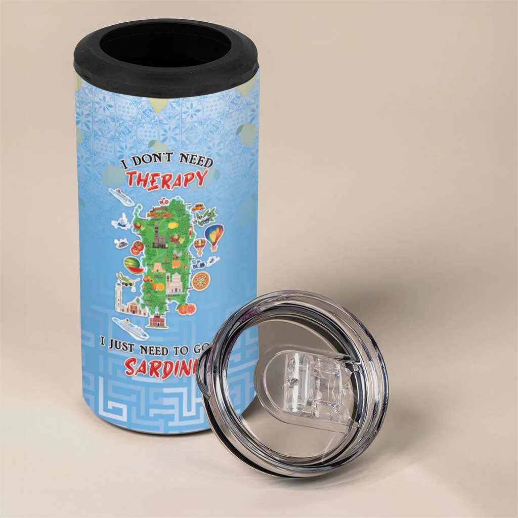 Personalized Italy Sardinia 4 in 1 Can Cooler Tumbler I Don't Need Therapy - Wonder Print Shop