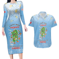 Personalized Italy Sardinia Couples Matching Long Sleeve Bodycon Dress and Hawaiian Shirt I Don't Need Therapy - Wonder Print Shop