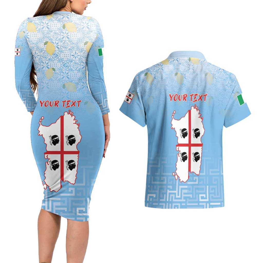 Personalized Italy Sardinia Couples Matching Long Sleeve Bodycon Dress and Hawaiian Shirt I Don't Need Therapy - Wonder Print Shop