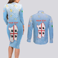 Personalized Italy Sardinia Couples Matching Long Sleeve Bodycon Dress and Long Sleeve Button Shirt I Don't Need Therapy - Wonder Print Shop