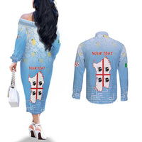 Personalized Italy Sardinia Couples Matching Off The Shoulder Long Sleeve Dress and Long Sleeve Button Shirt I Don't Need Therapy - Wonder Print Shop