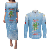 Personalized Italy Sardinia Couples Matching Puletasi and Long Sleeve Button Shirt I Don't Need Therapy - Wonder Print Shop
