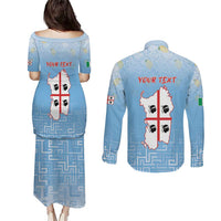 Personalized Italy Sardinia Couples Matching Puletasi and Long Sleeve Button Shirt I Don't Need Therapy - Wonder Print Shop